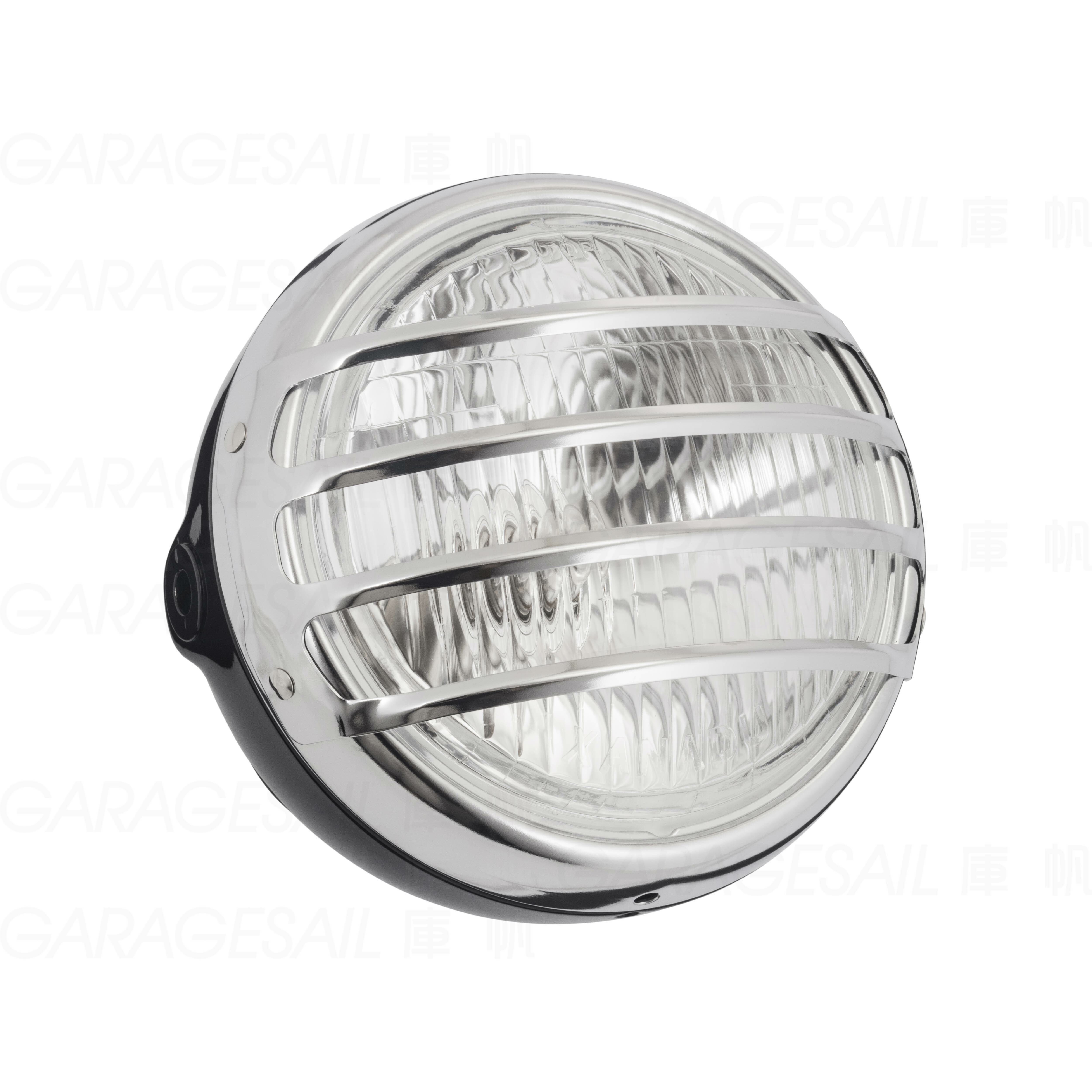 5.5吋圓 吊耳式 橫柵欄 大燈 黑銀