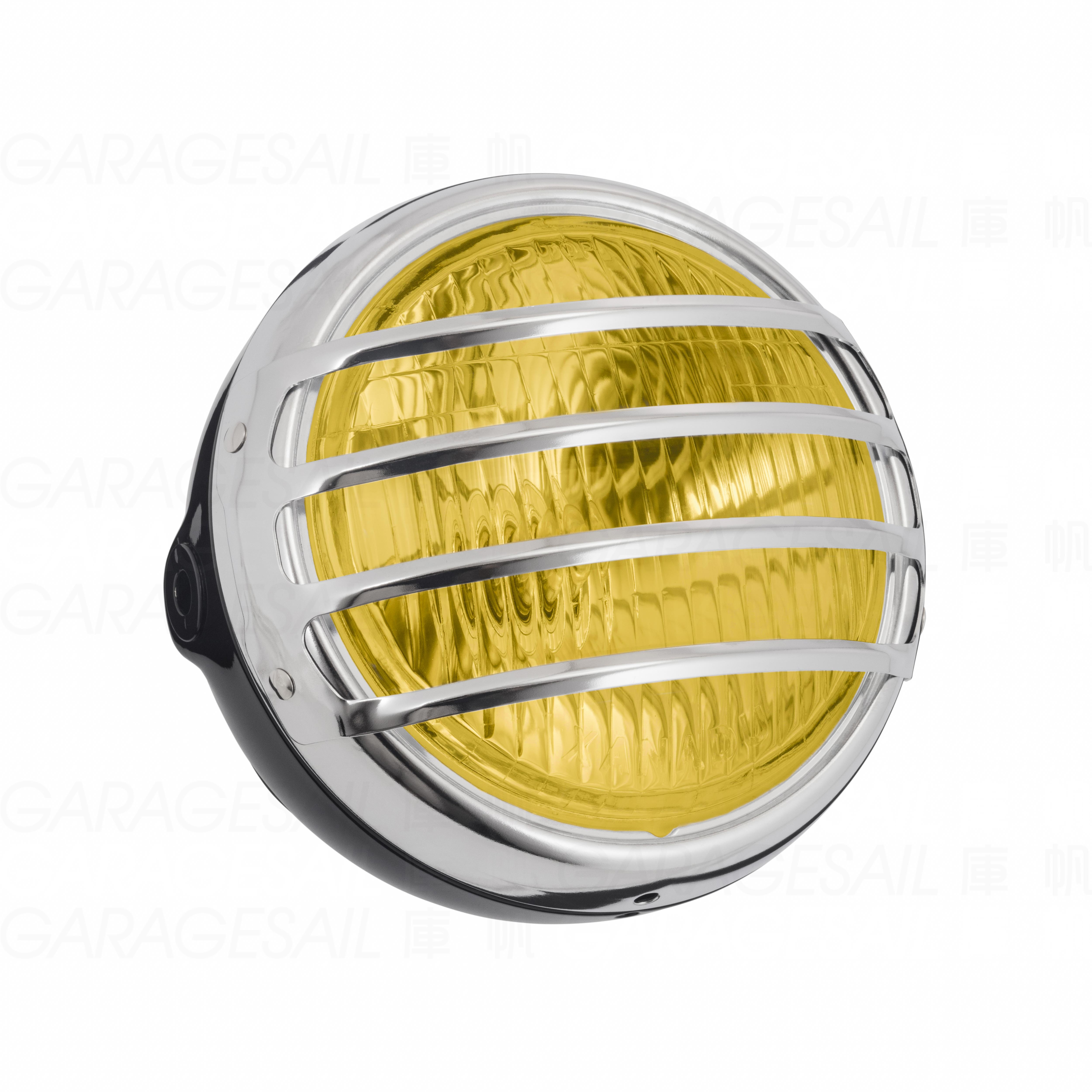 5.5吋圓 吊耳式 橫柵欄 大燈 黑銀