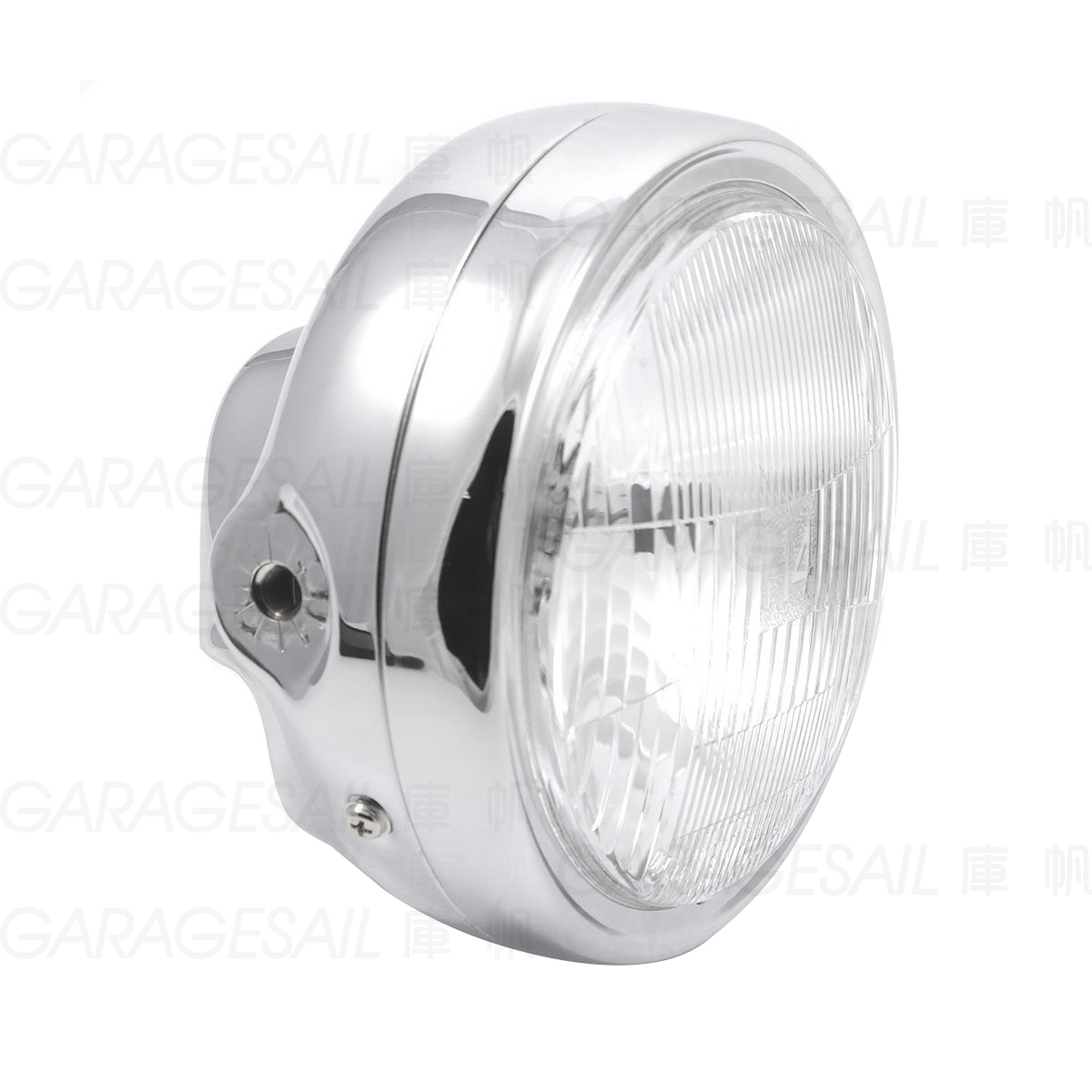 6.25吋圓 吊耳式 大燈 - 電鍍銀