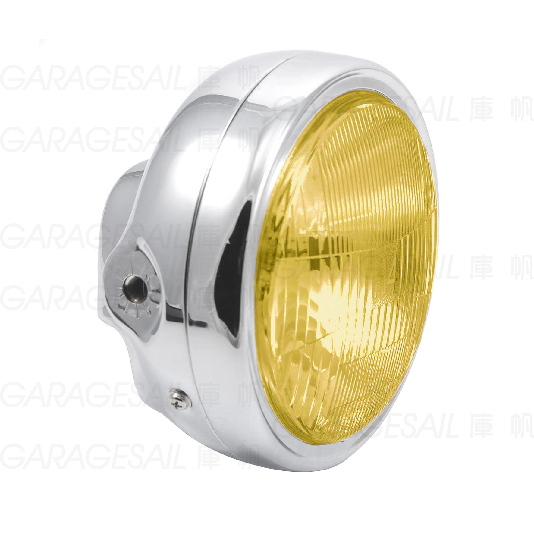 6.25吋圓 吊耳式 大燈 - 電鍍銀