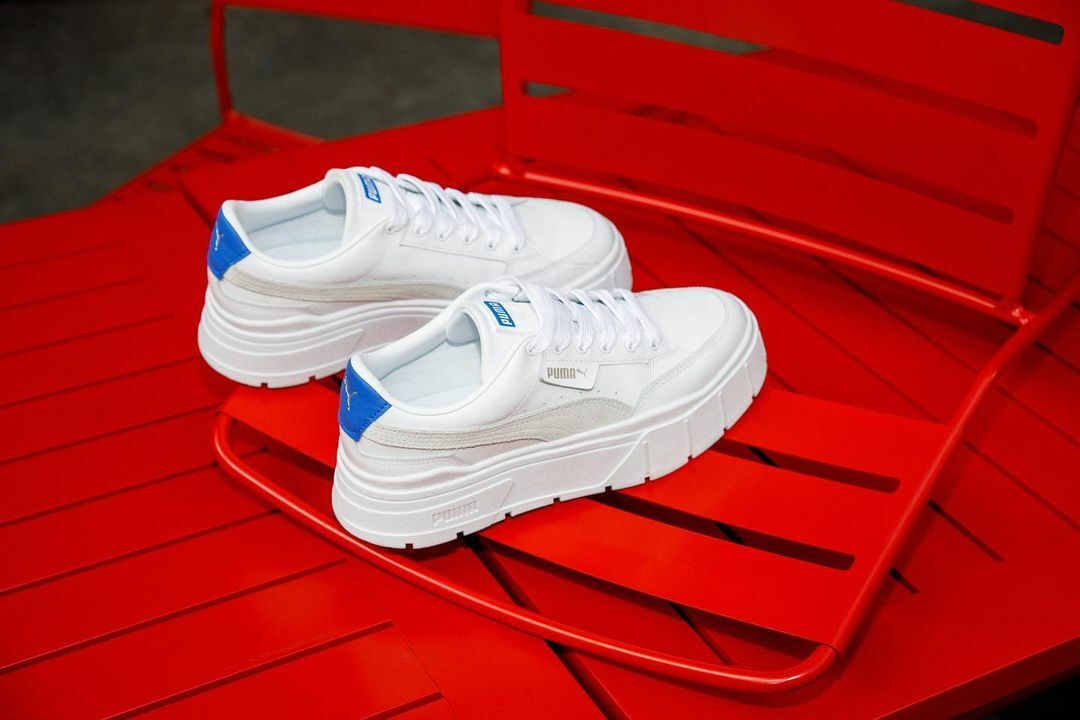 PUMA Mayze Stack 蔡依林 克萊茵藍 藍色 寶藍 皇家藍 白色 增高 厚底鞋 38436313