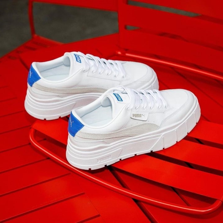 PUMA Mayze Stack 蔡依林 克萊茵藍 藍色 寶藍 皇家藍 白色 增高 厚底鞋 38436313