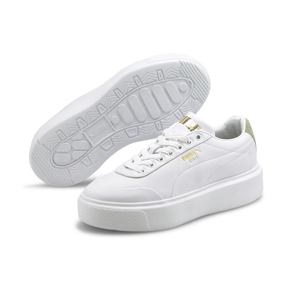 PUMA Oslo Maja 京都抹茶 抹茶綠 白色 厚底 增高 小麥坤 厚底鞋 38116901