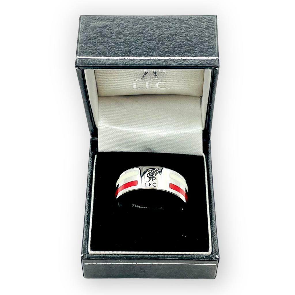 利物浦紅白間黑LFC會徽戒指