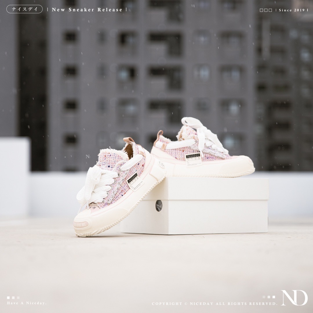 NICEDAY 代購 xVESSEL G.O.P. 2.0 Marshmallow Lows 解構鞋 小香風 粉色 珍珠 S22X47P