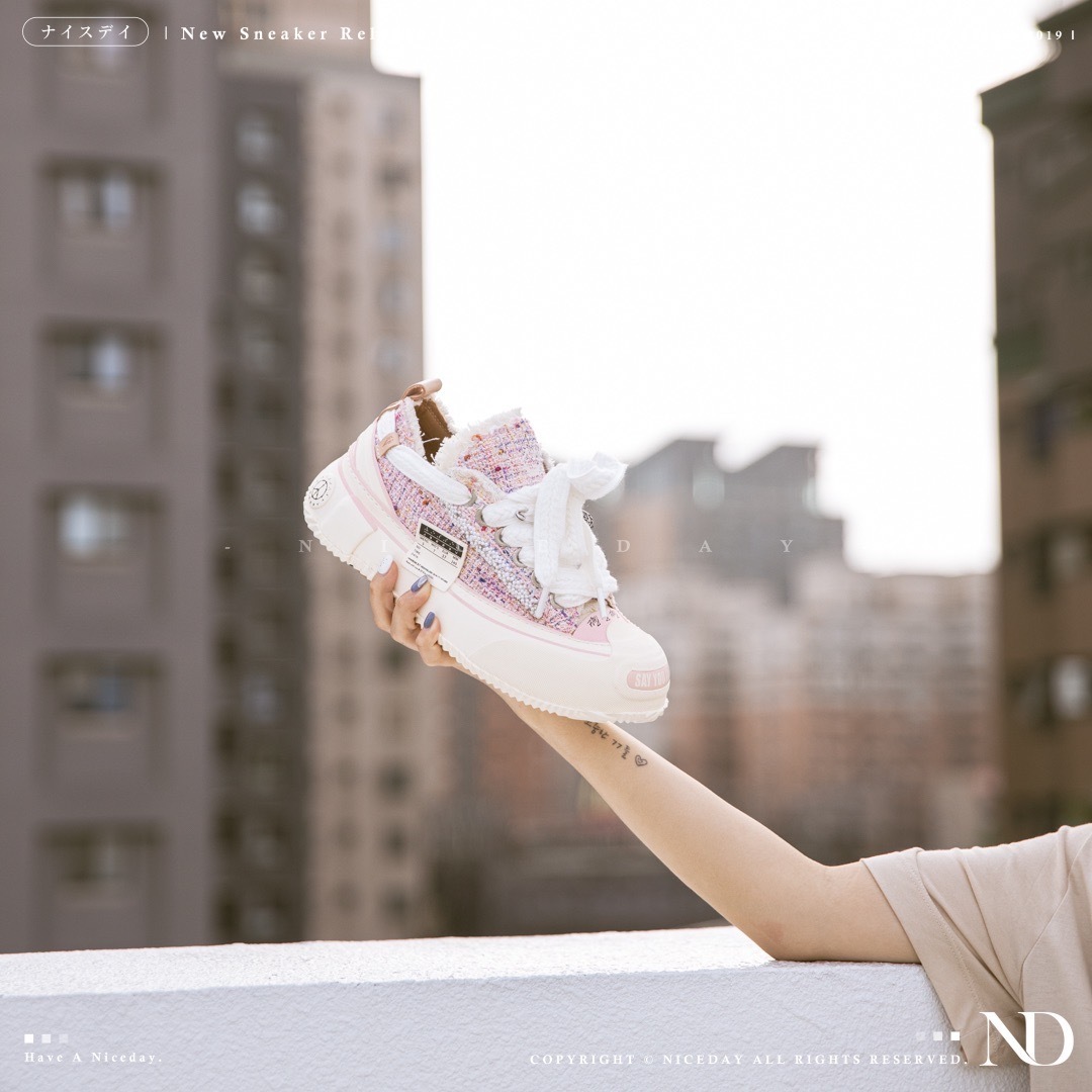 NICEDAY 代購 xVESSEL G.O.P. 2.0 Marshmallow Lows 解構鞋 小香風 粉色 珍珠 S22X47P