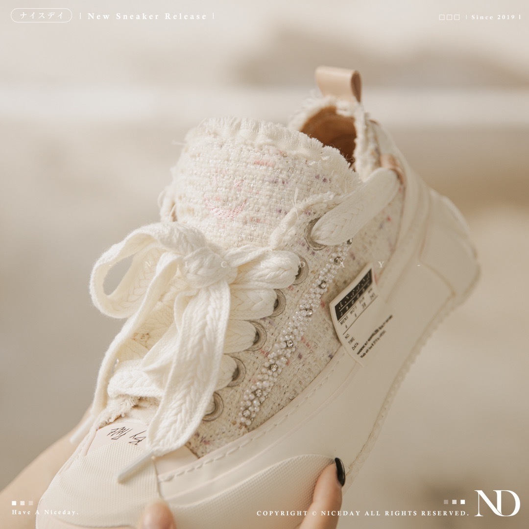 NICEDAY 代購 xVESSEL G.O.P. 2.0 Marshmallow Lows 解構鞋 粉白色 小香風 珍珠 S22X45W