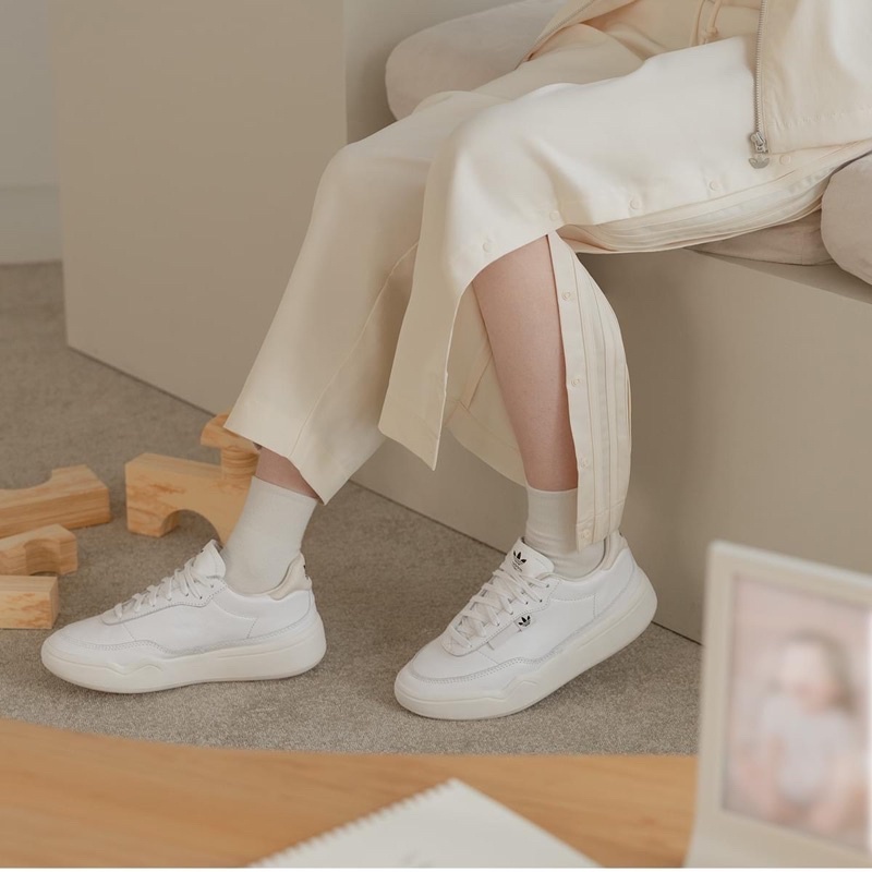 Adidas Originals Her Court 白色 奶油白 皮革 厚底 增高 白鞋 小白鞋 GY3579