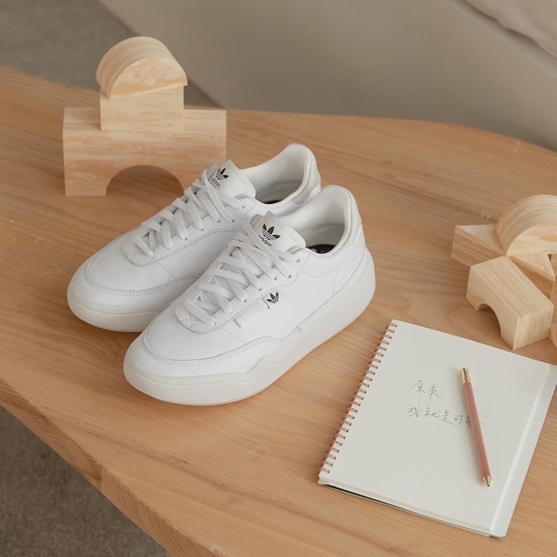 Adidas Originals Her Court 白色 奶油白 皮革 厚底 增高 白鞋 小白鞋 GY3579
