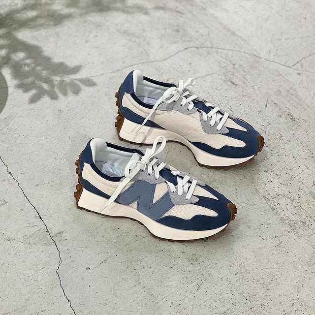 New Balance 327 克萊因藍 寶寶藍 白灰 焦糖底 男女鞋 復古鞋 增高 MS327RD