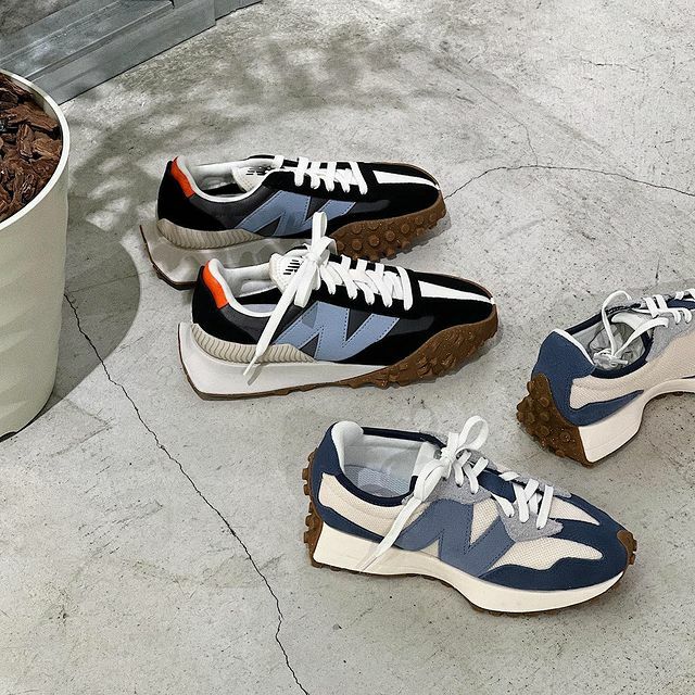 New Balance 327 克萊因藍 寶寶藍 白灰 焦糖底 男女鞋 復古鞋 增高 MS327RD