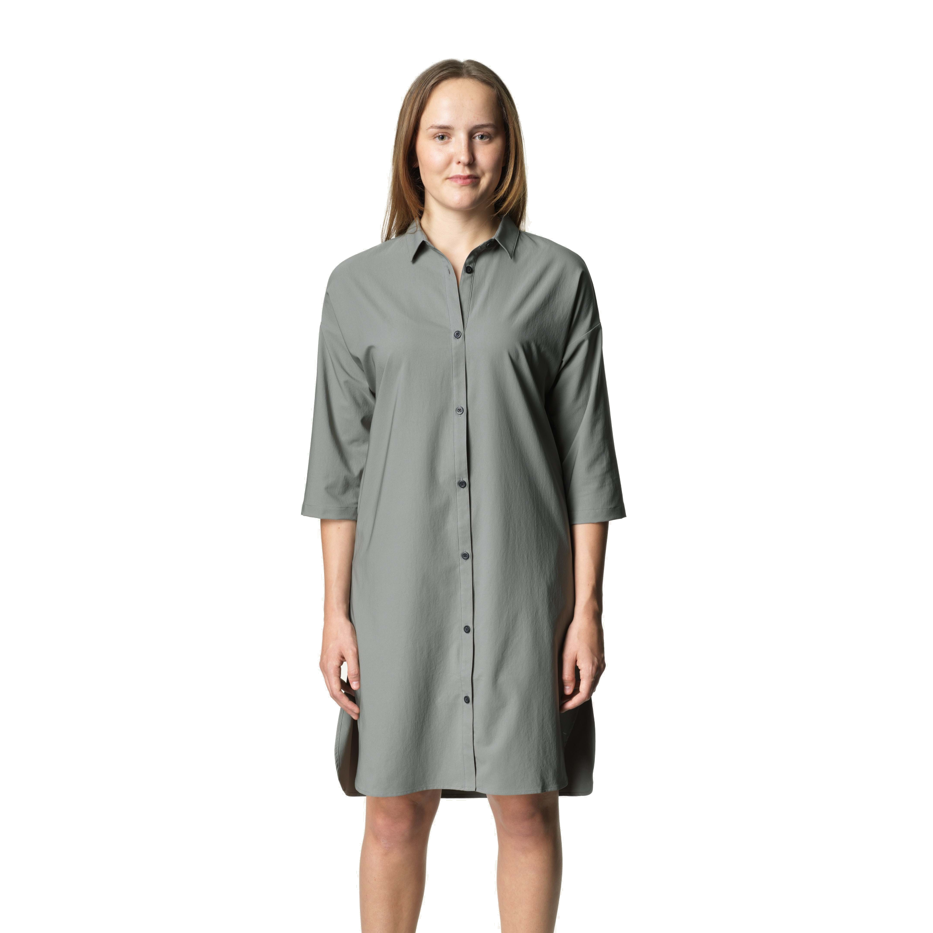 Houdini Route Shirt Dress 女款快乾襯衫連衣裙噴泉灰