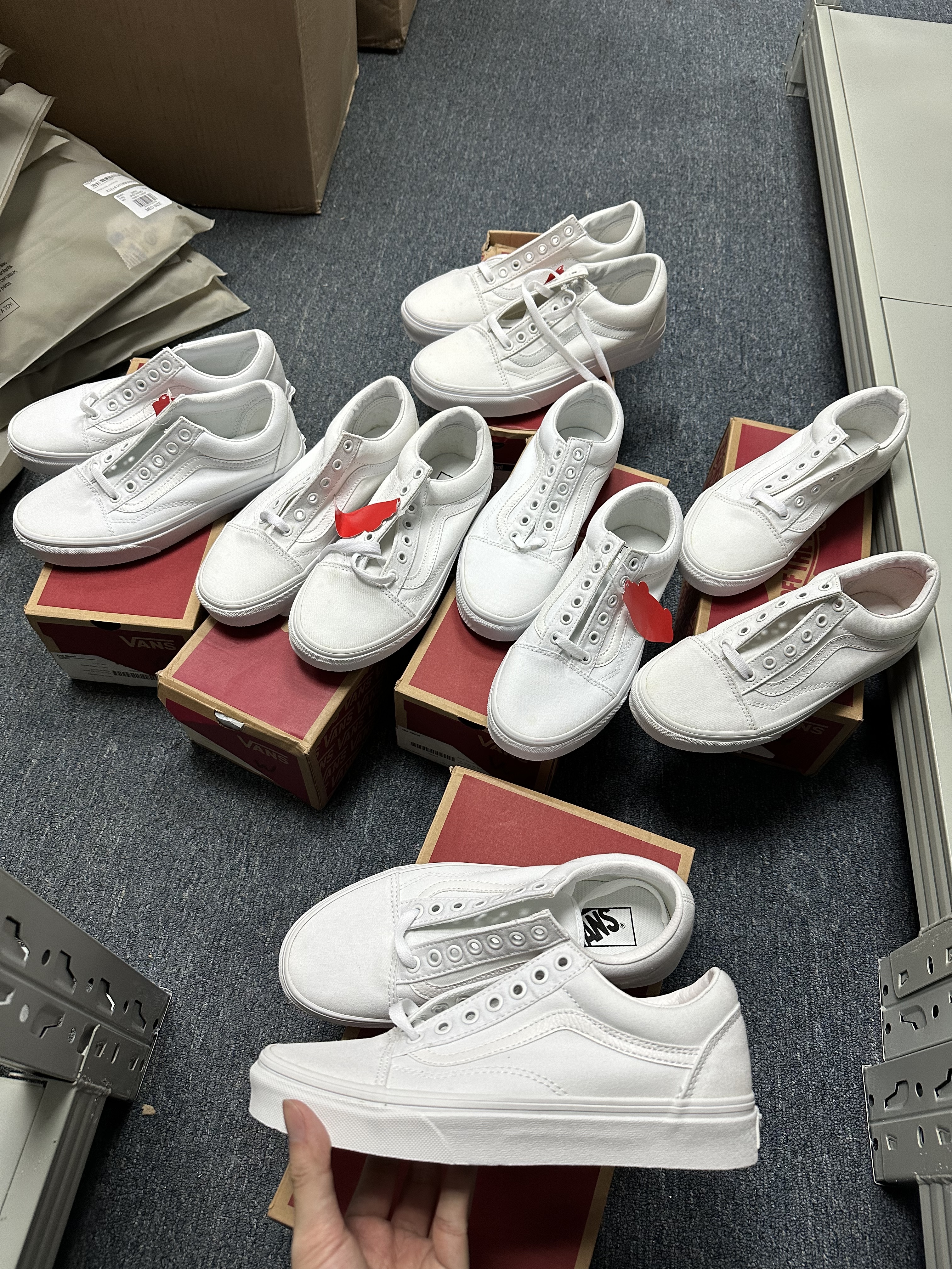 瑕疵特賣 vans old skool white 編號7~16號