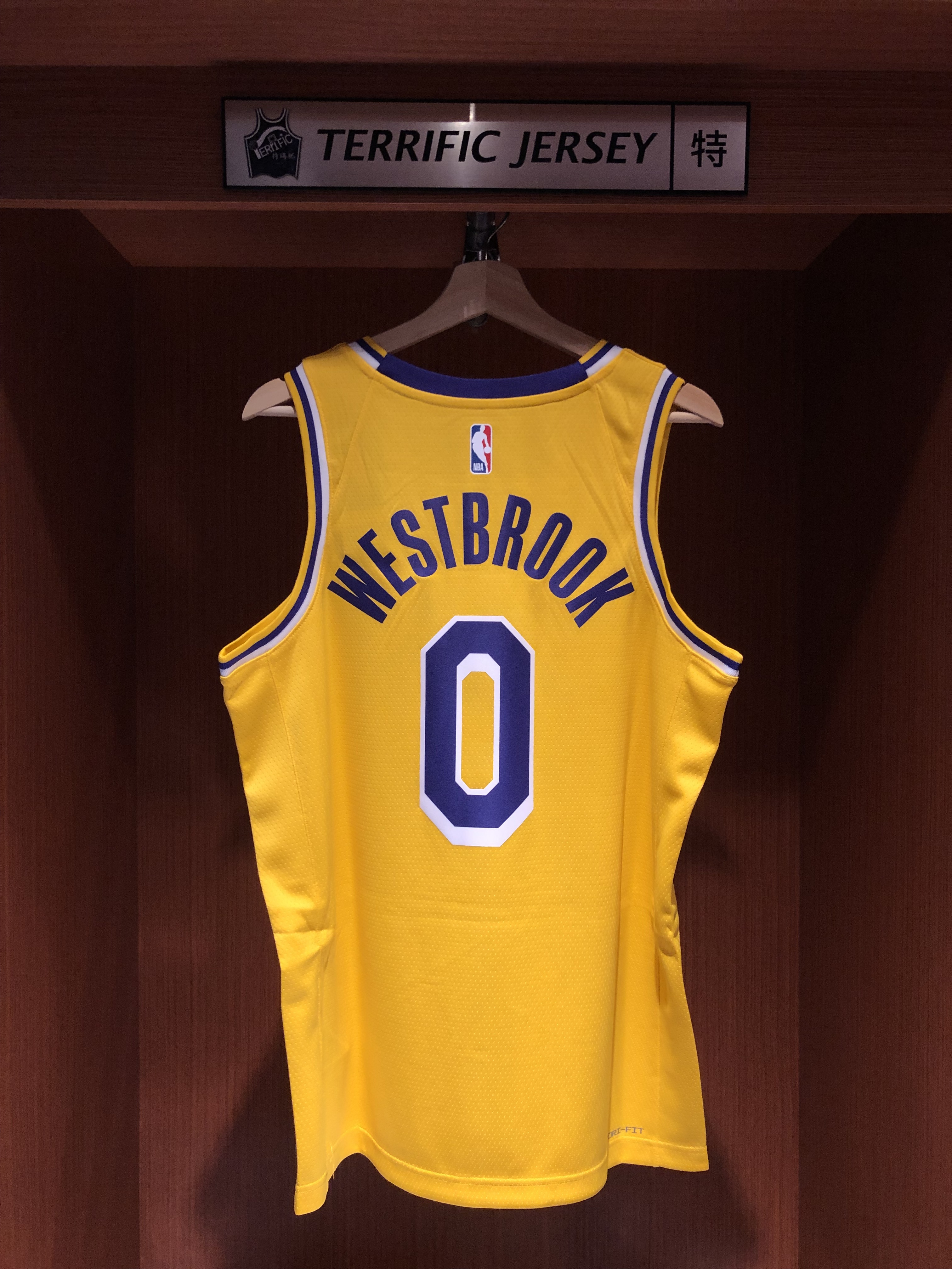 NBA球衣 Russell Westbrook 洛杉磯湖人黃 Icon Nike Swingman 球迷版 熱轉印 全新