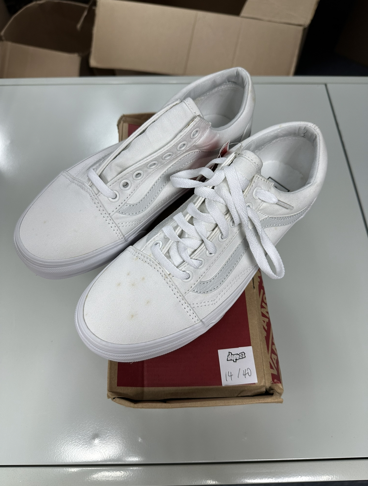 瑕疵特賣 vans old skool white 編號7~16號