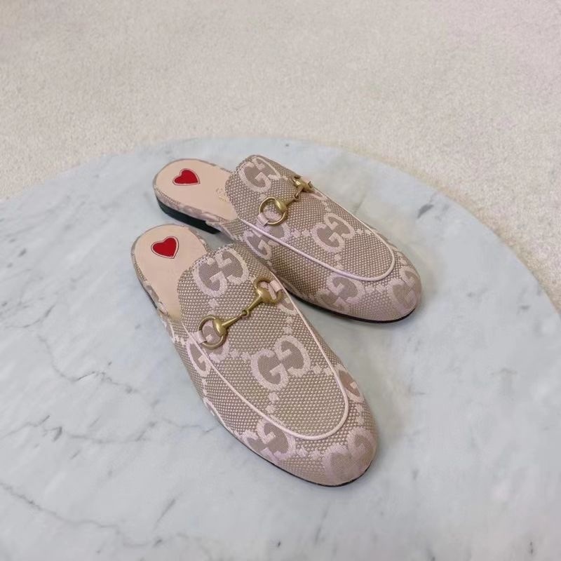 Gucci  粉色愛心馬銜扣拖鞋   475094  FABB1 8869-T