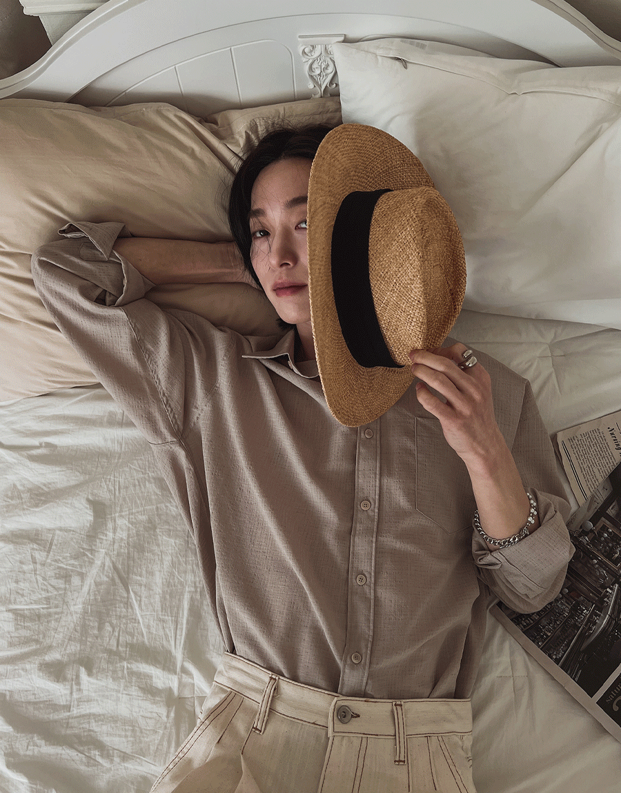 萊頓亞麻寬鬆襯衫