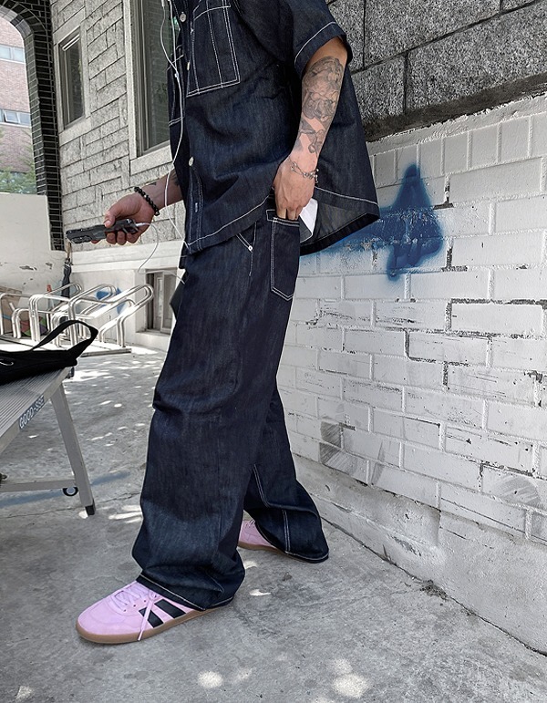 Crush亞麻牛仔褲