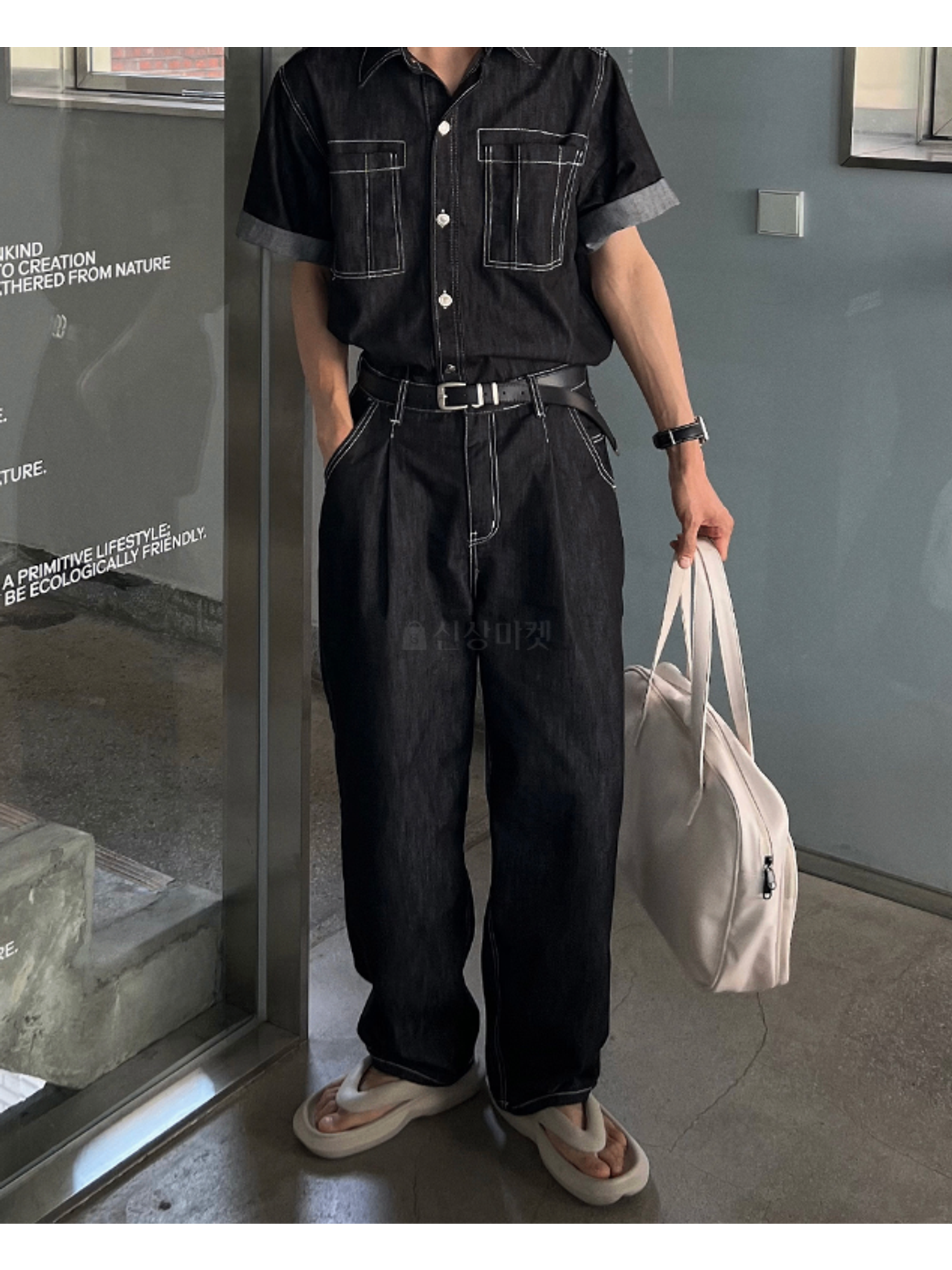 Crush亞麻牛仔褲