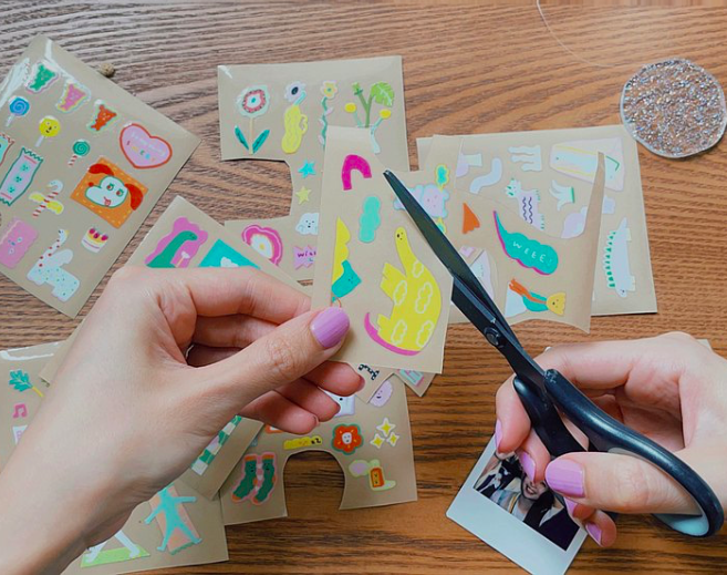 HAVE FUN 水晶轉印貼紙 感壓貼紙｜馬卡龍腳趾