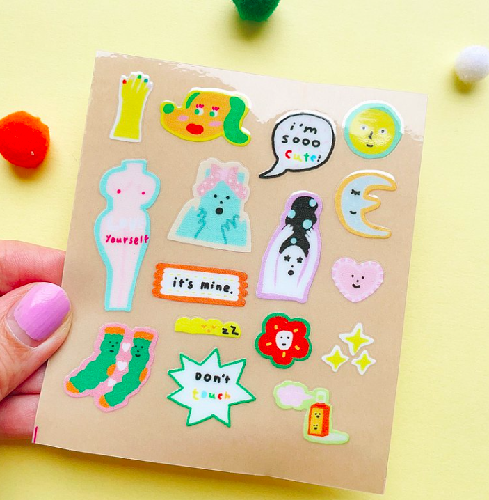 一起去旅行 水晶轉印貼紙 感壓貼紙｜馬卡龍腳趾