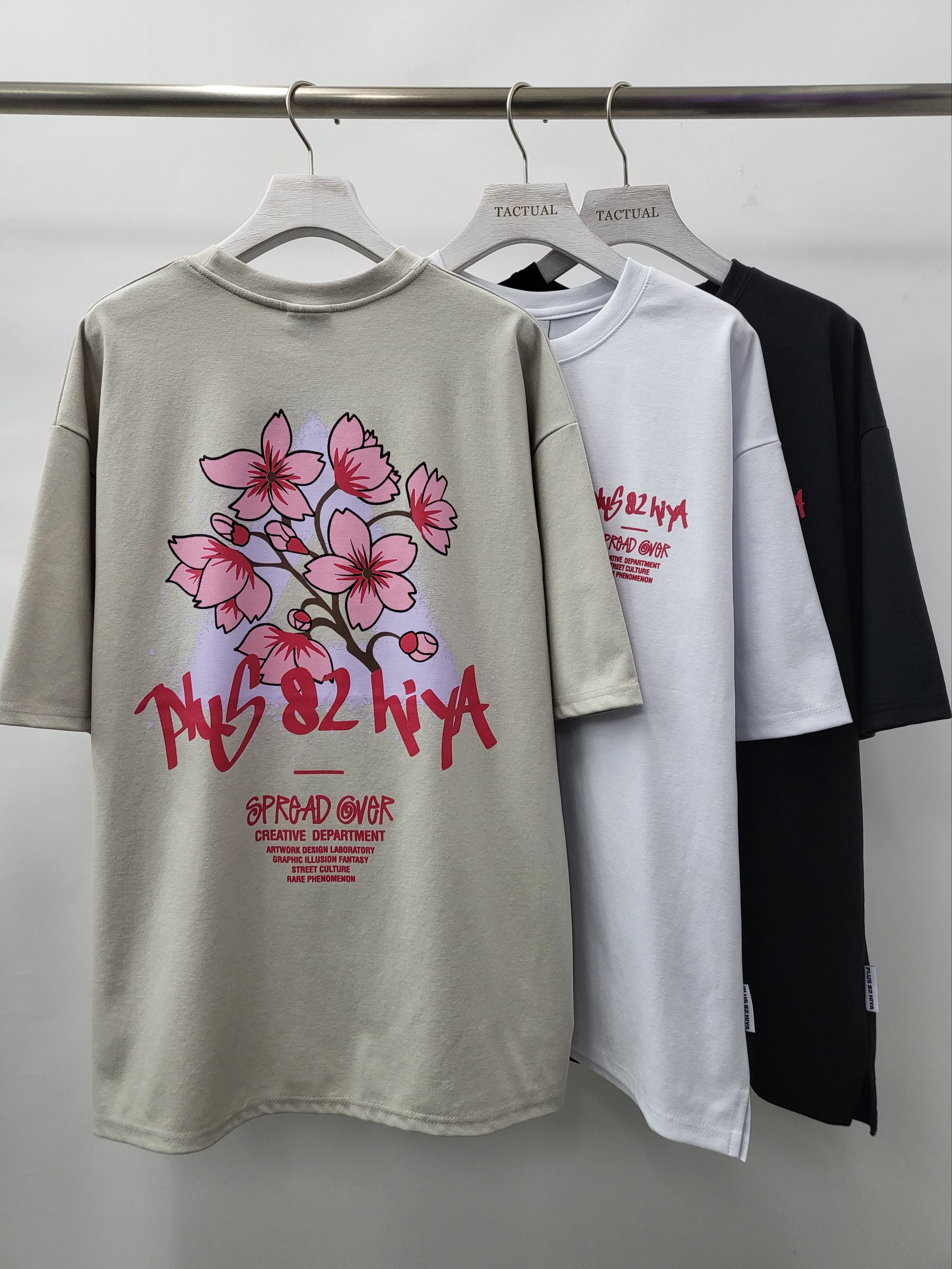 櫻花圖案短袖Tee T4916