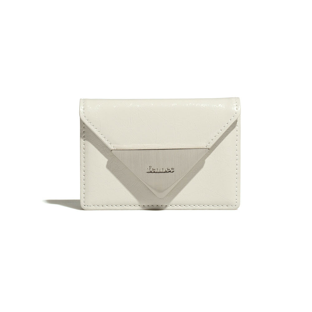 fennec - CRINKLE TRIANGLE ACCORDION POCKET - ECRU