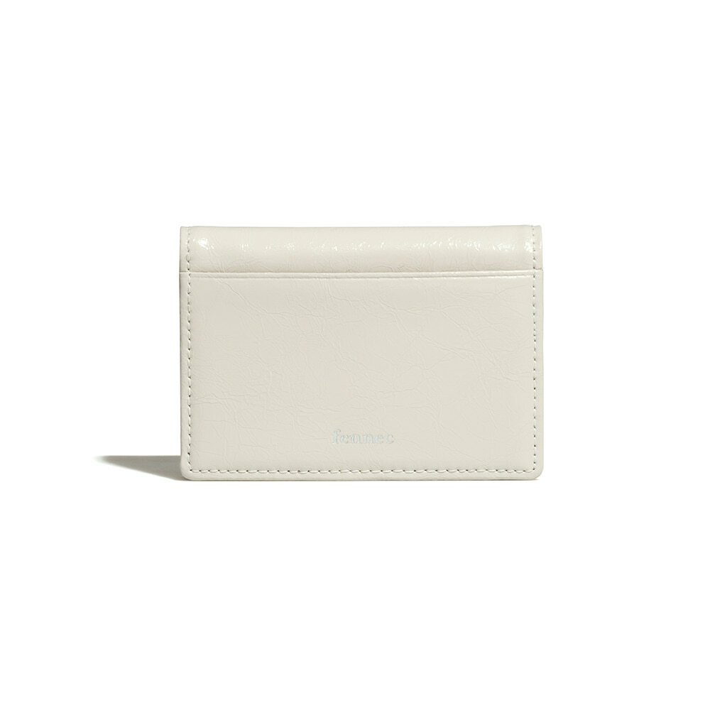 fennec - CRINKLE TRIANGLE ACCORDION POCKET - ECRU