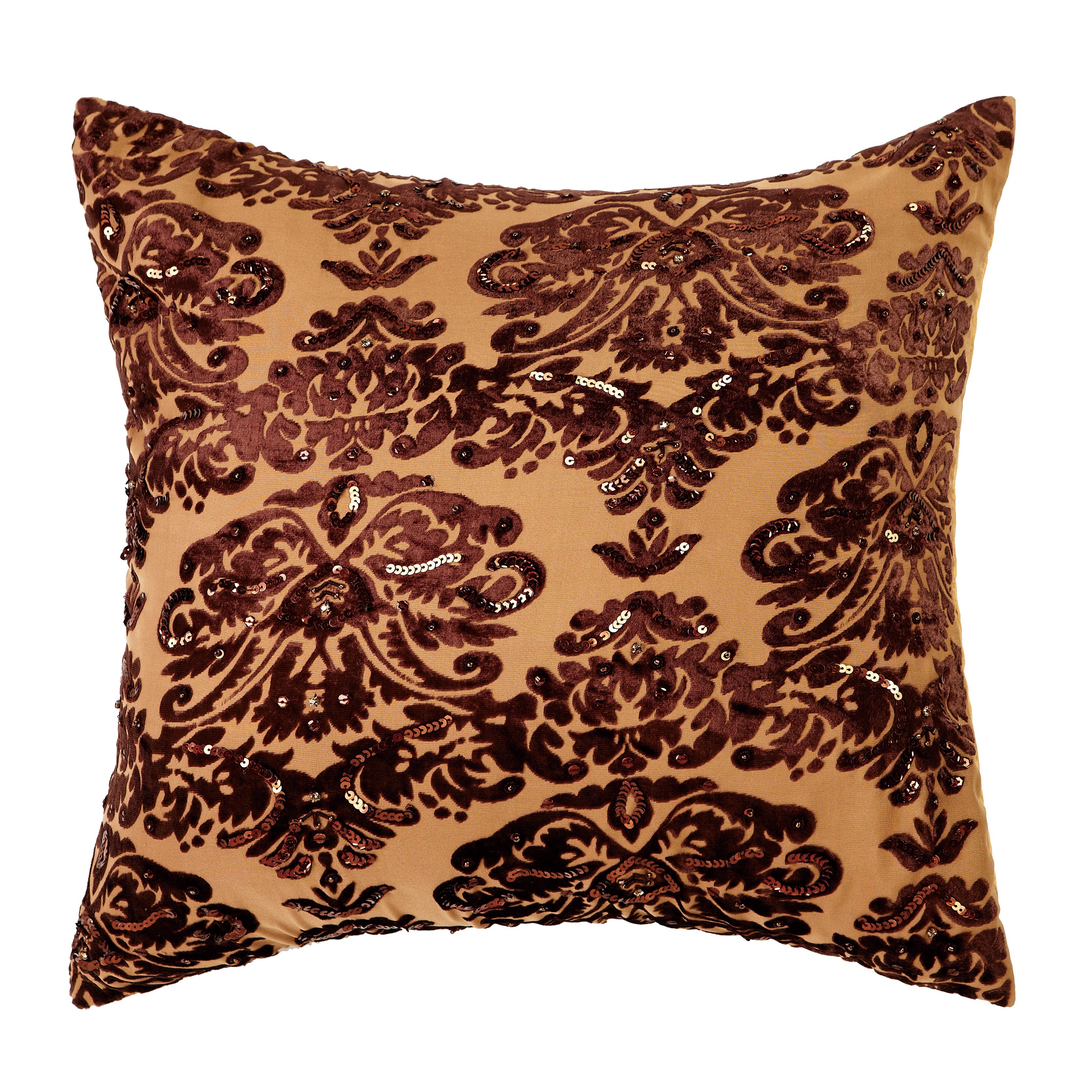 INLUXE CASA - 天鵝絨布提花手工刺繡抱枕 (60*60CM)