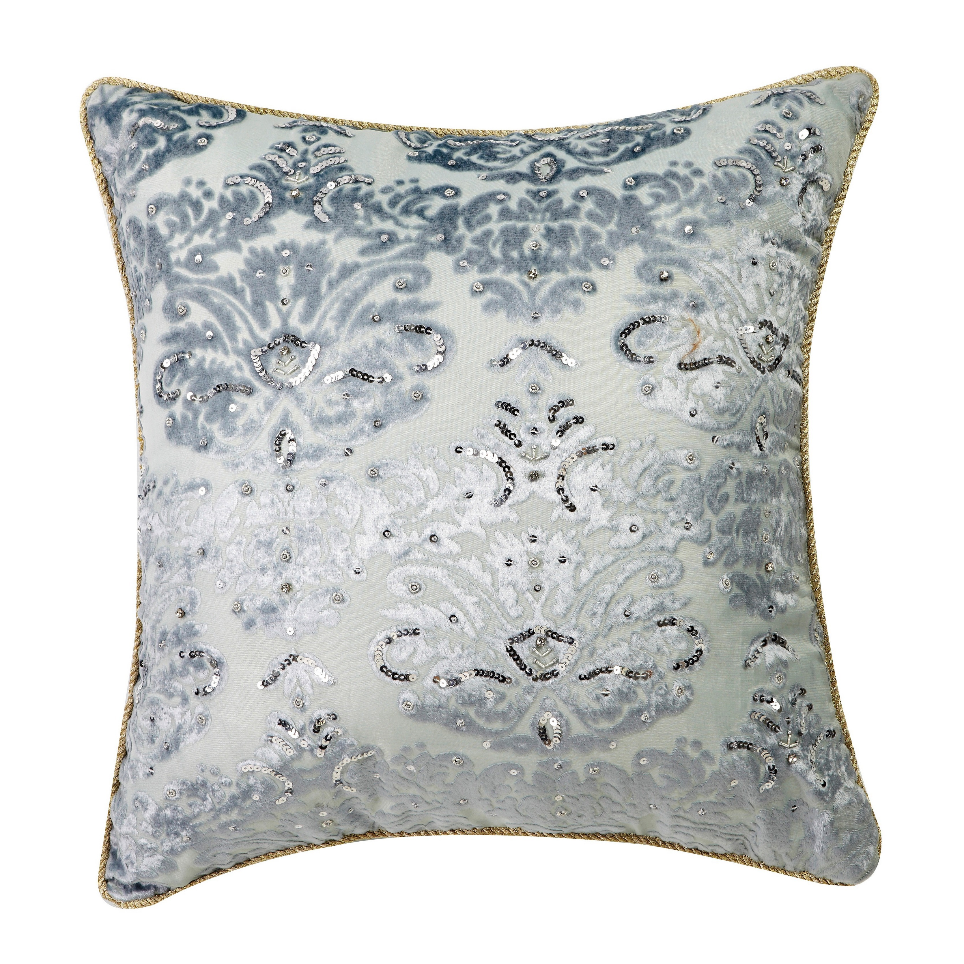 INLUXE CASA - 天鵝絨布提花手工刺繡抱枕 (60*60CM)