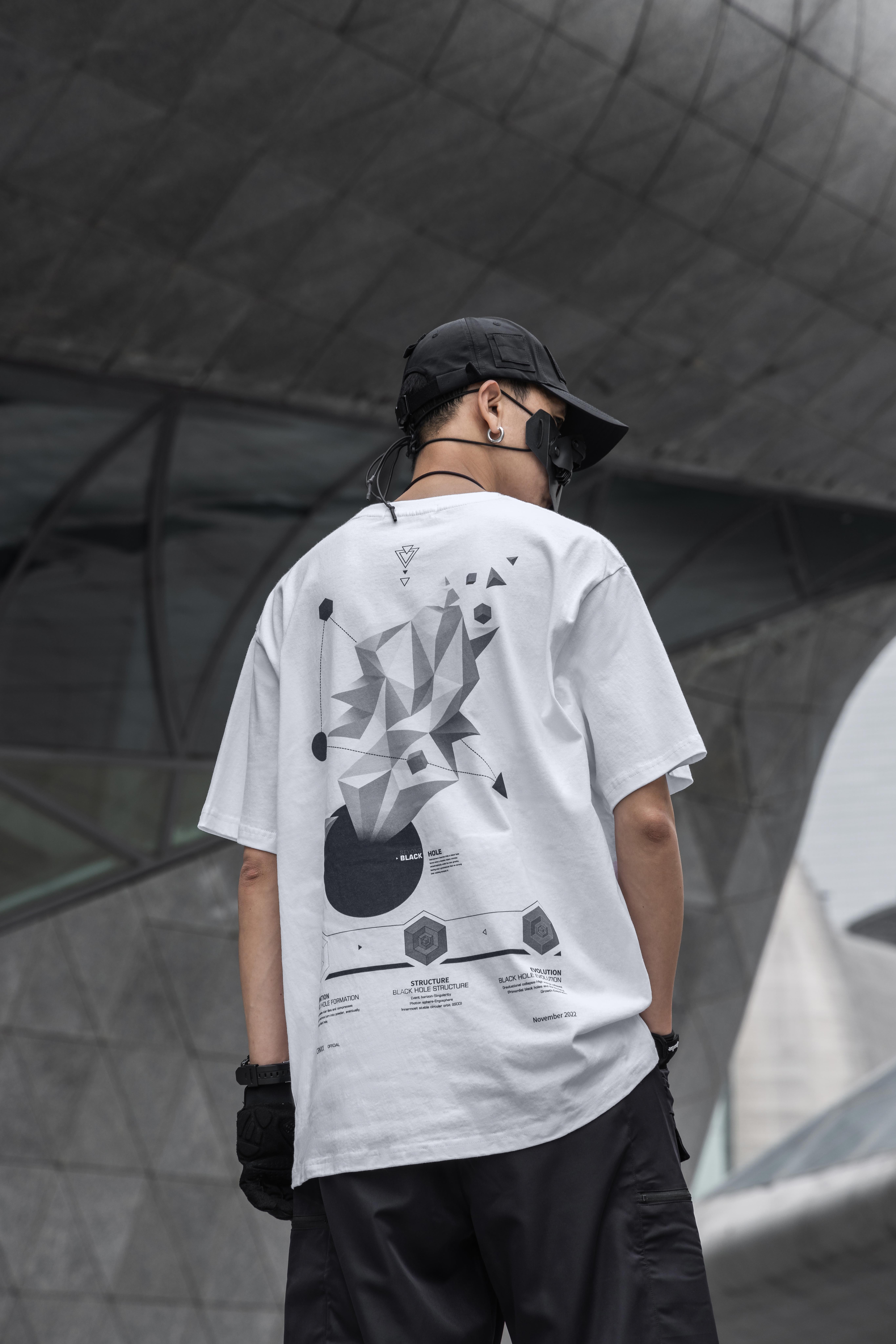 TCX28-23 立體方塊美學與黑洞主題短袖