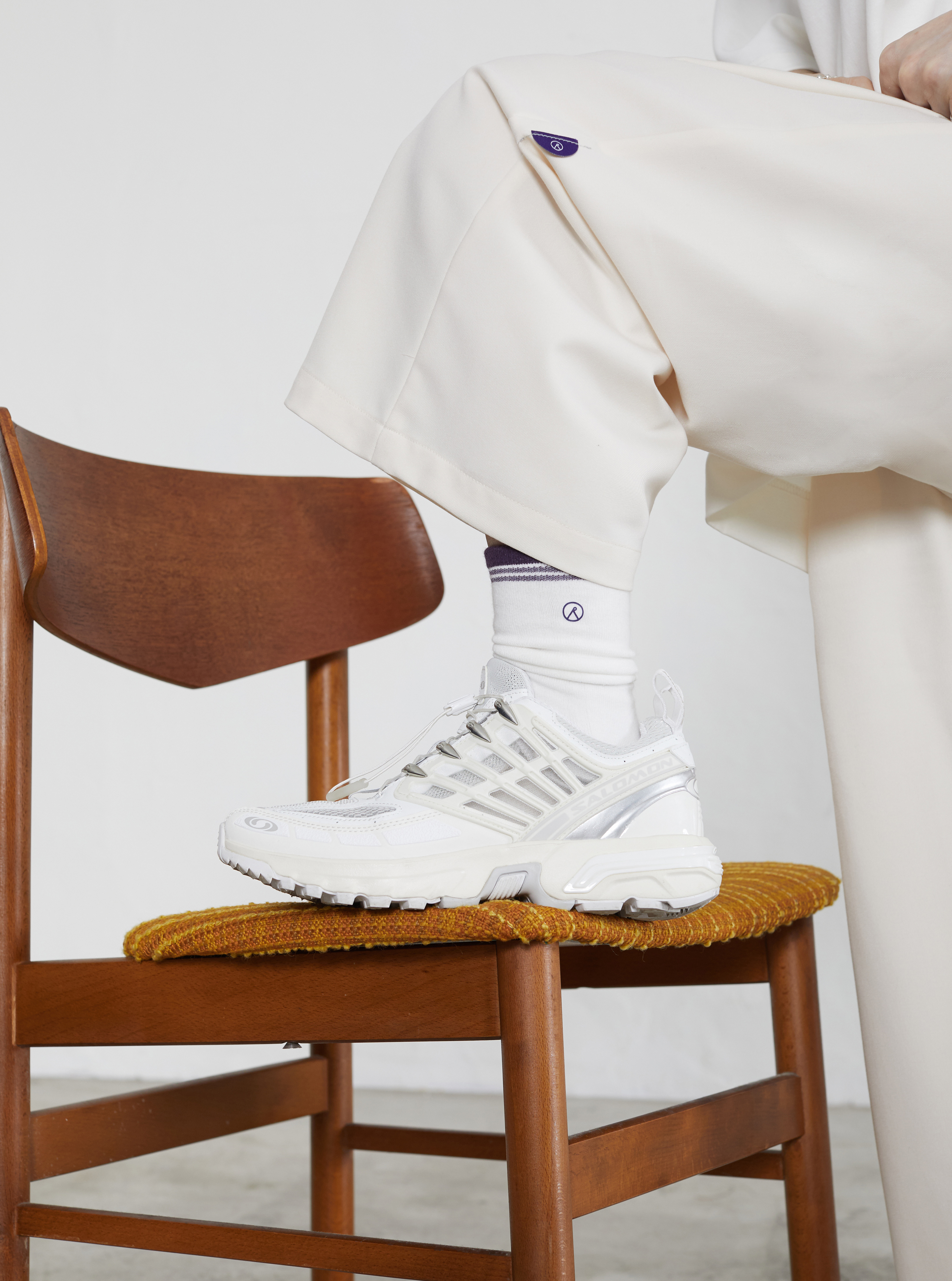 Logo-Print Ankle Socks | White