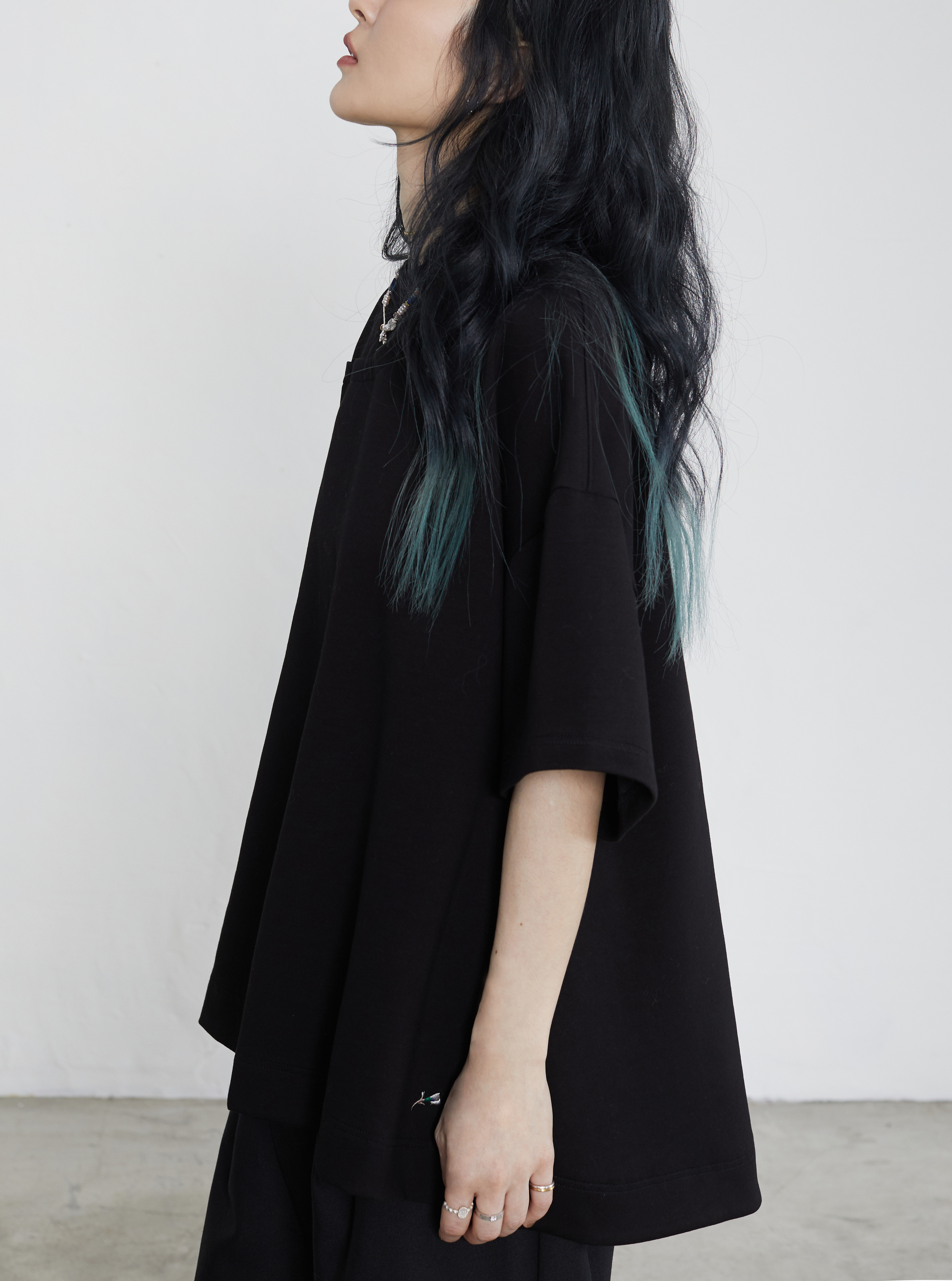 Cloak-Shaped Top | Black
