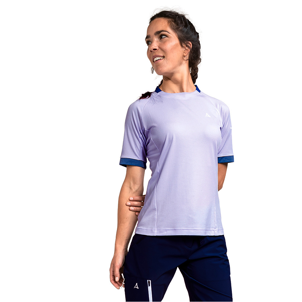 【Schoffel】女專業Polartec Delta排汗透氣抗UV短袖圓領衫 / 22SL20-13241-[紫、紅]