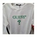 [S] GUESS UNISEX PAINTED RIMLESS TRIANGLE SHORT SLEEVE T-SHIRT,WHITE, MN2K9412-WHT (SGU370)