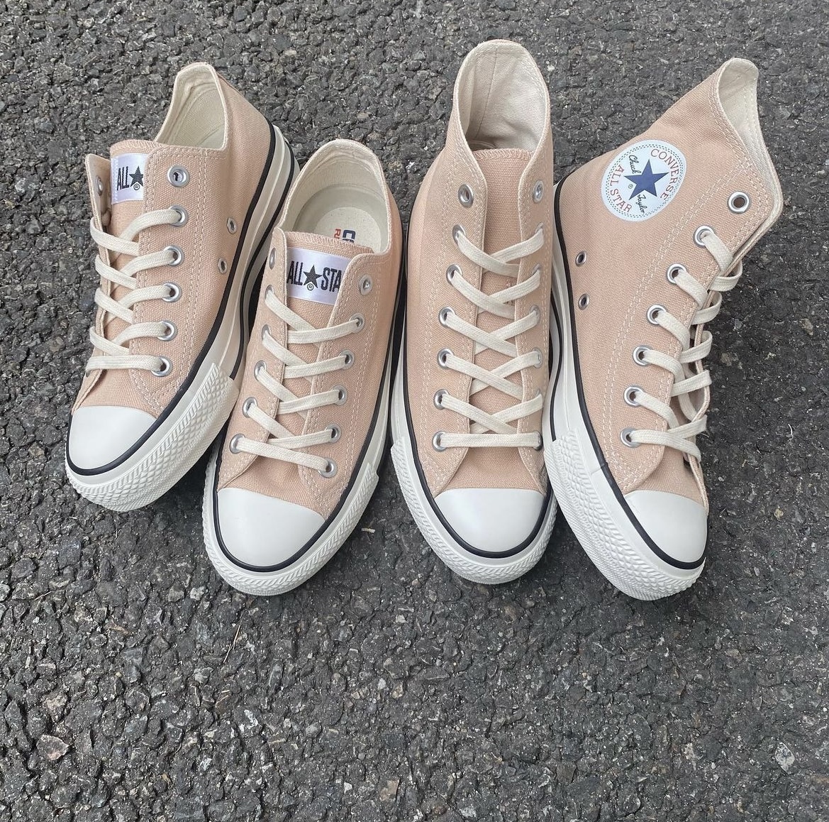 31308960 日本限定CONVERSE ALL STAR Ⓡ NOKORIZOME 藕粉帆布