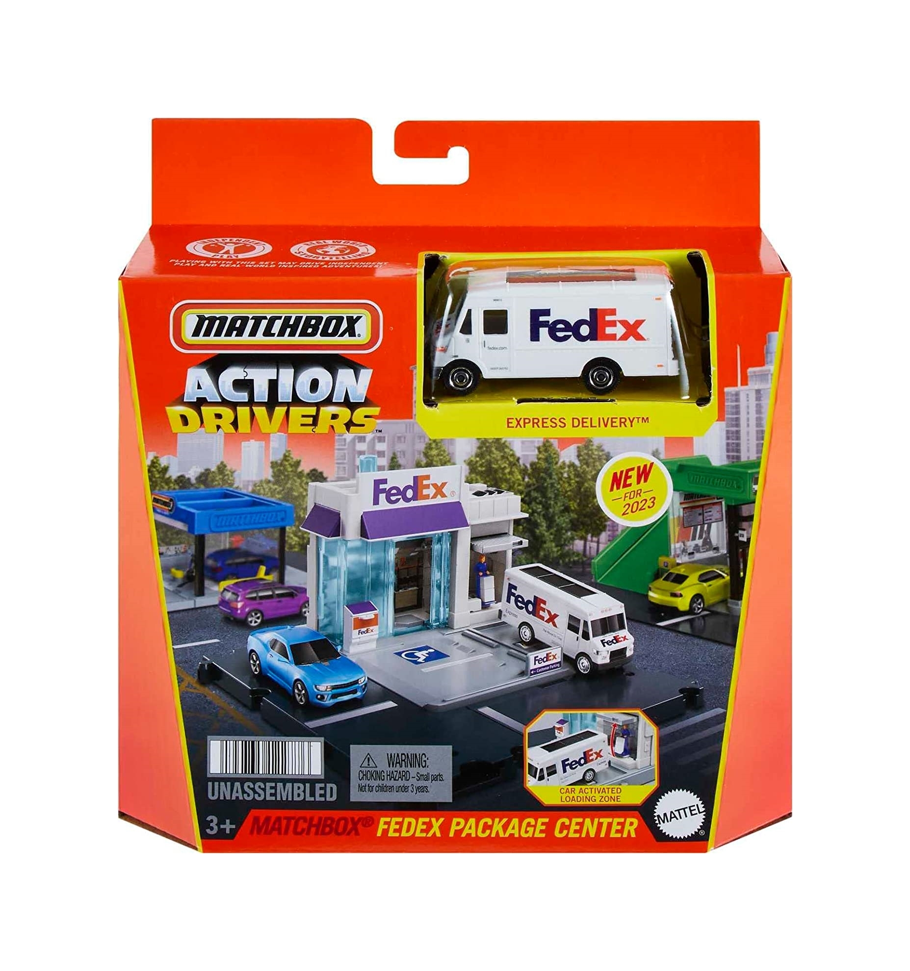 Matchbox Action Drivers Fedex Package Centre Set (inclu