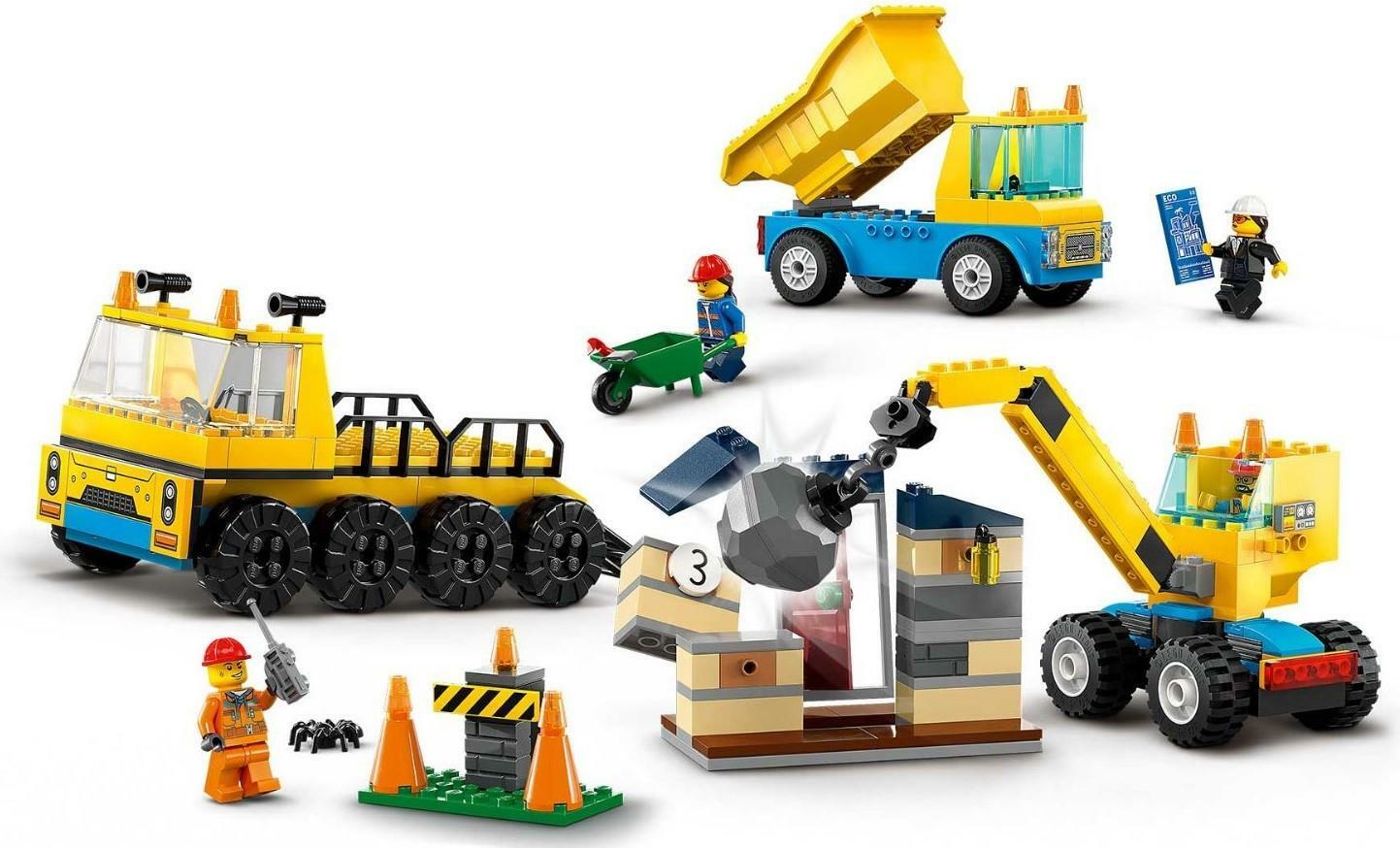 LEGO 60391 Construction Trucks and Wrecking Ball Crane 工程卡車和拆除起重機 (City)