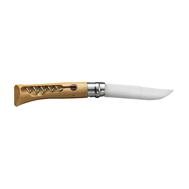 Opinel No.10 Corkscrew Wine and Cheese Stainless Steel Folding Knife