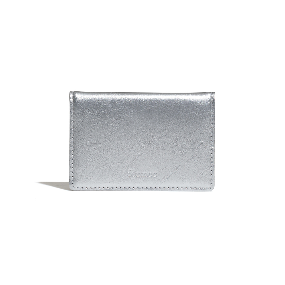 fennec - CRINKLE SOFT CARD CASE - SILVER