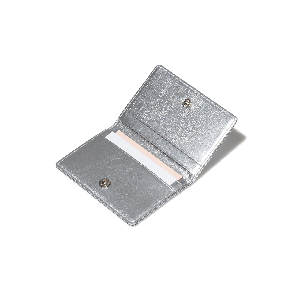 fennec - CRINKLE SOFT CARD CASE - SILVER