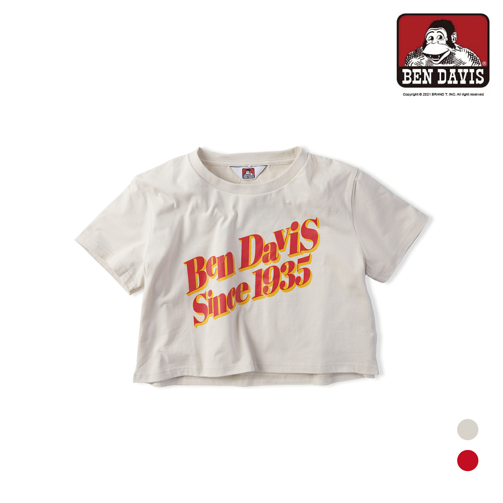 【 BEN DAVIS |短版大字體短TEE - 2色 】