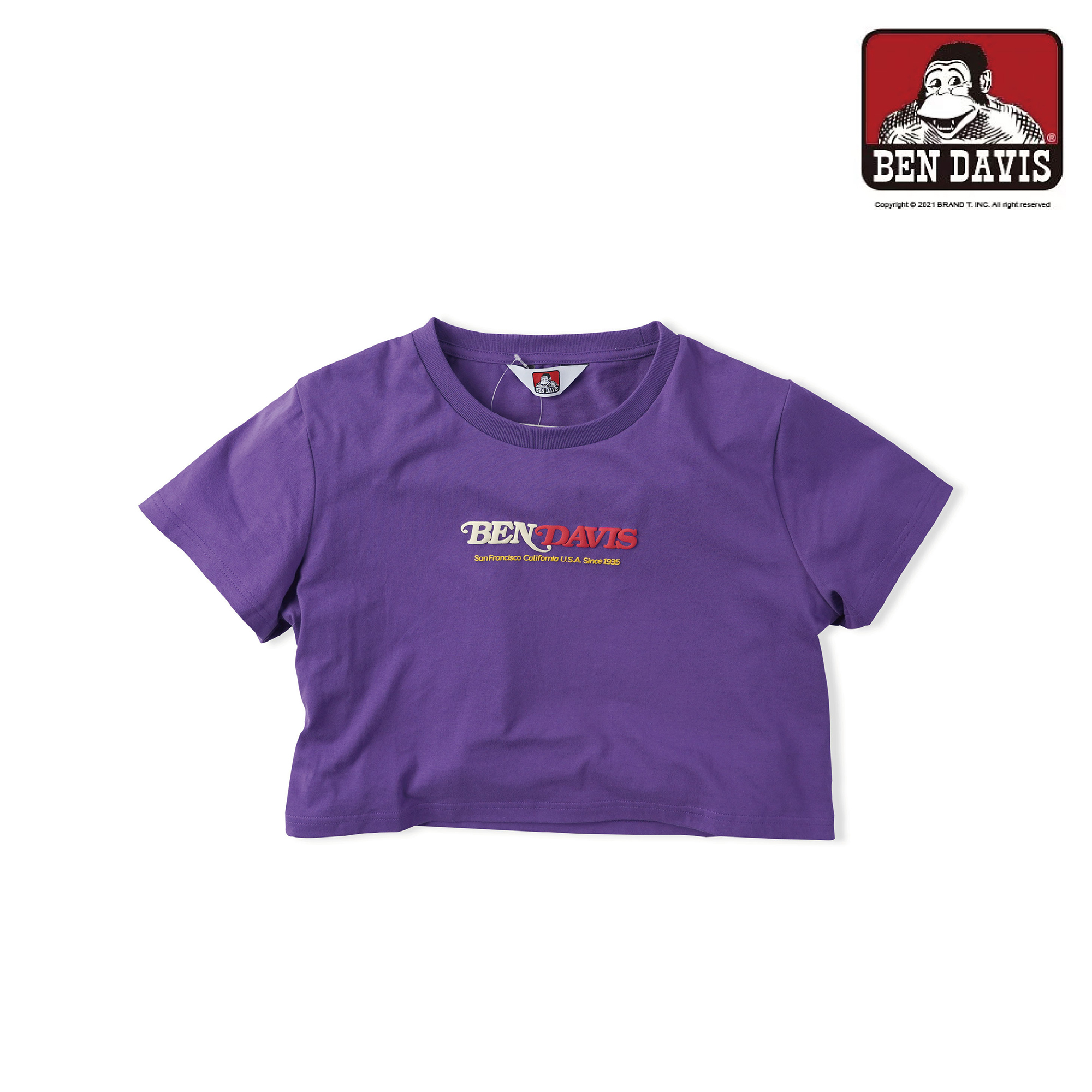 【 BEN DAVIS |短版立體字短TEE 】