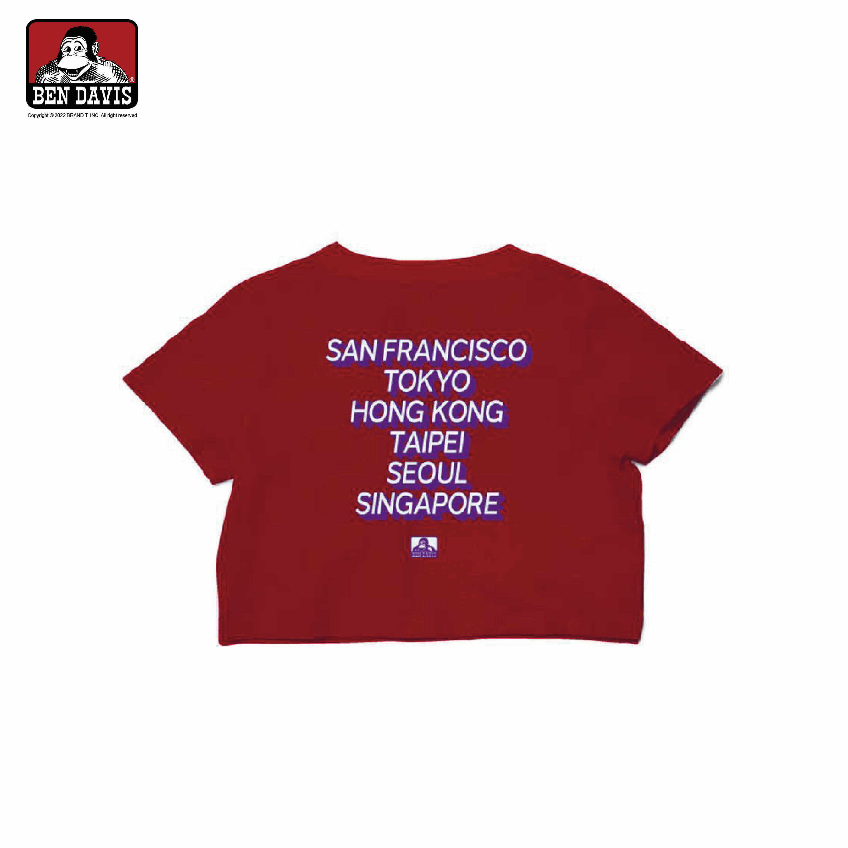 【 BEN DAVIS |短版城市名印花短TEE 】