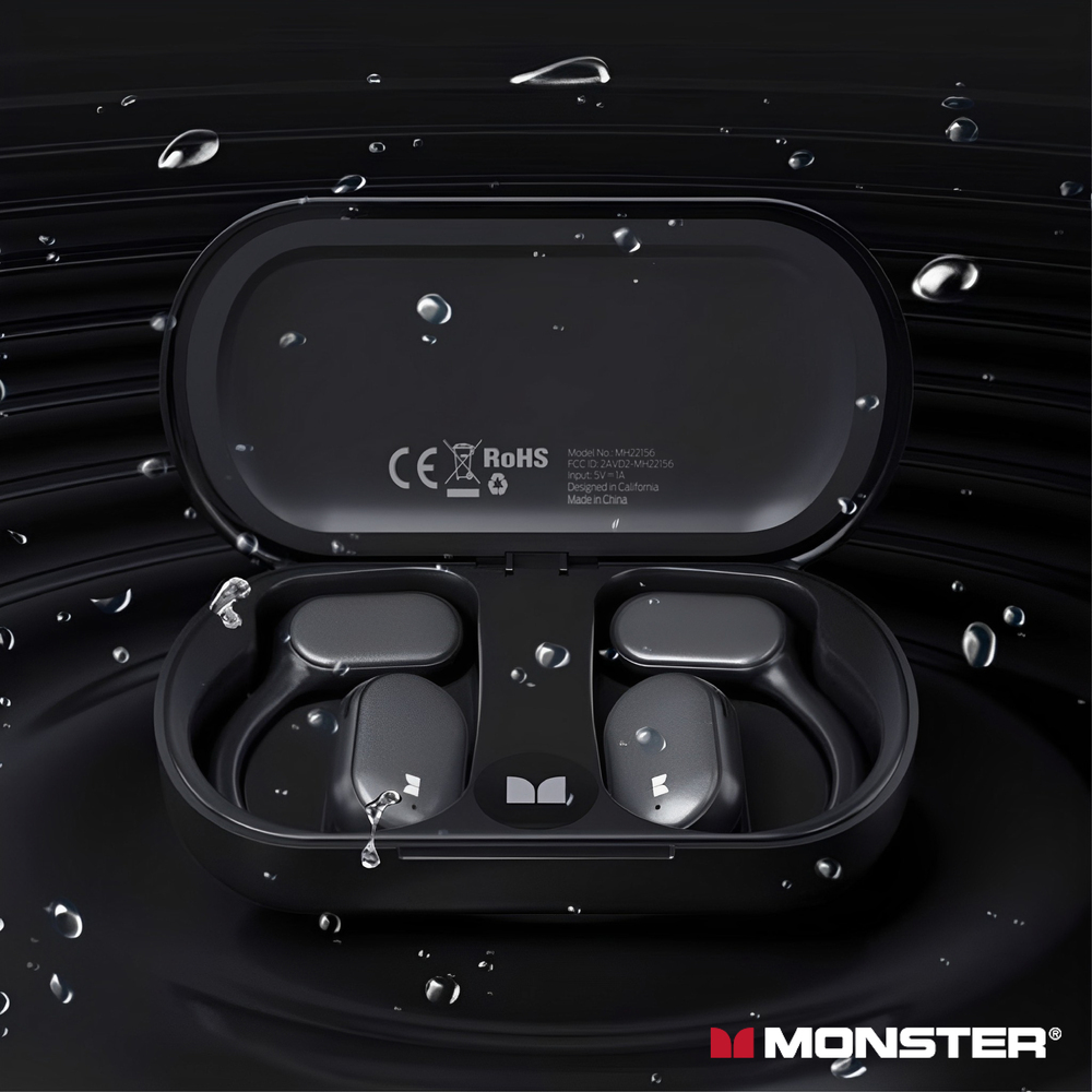 Other Materials Headphones & Earbuds Black - Monster Open Free AC100 Over-Ear Bluetooth Headphones