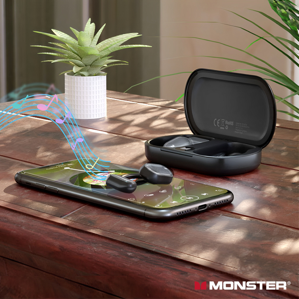 Other Materials Headphones & Earbuds Black - Monster Open Free AC100 Over-Ear Bluetooth Headphones