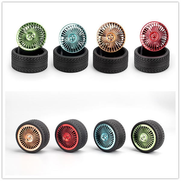 Japan AKI trendy creative electroplating fan USB style retro wheel fan (A0128)