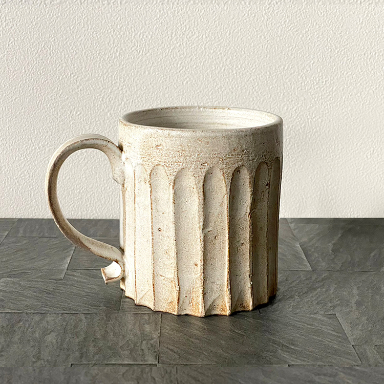 手作系列-陶斑點土刮紋杯