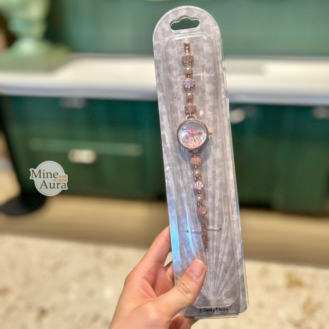 雪莉玫 ShellieMay 珍珠貝殼 造型錶帶 氣質 成人手錶 -上海迪士尼樂園