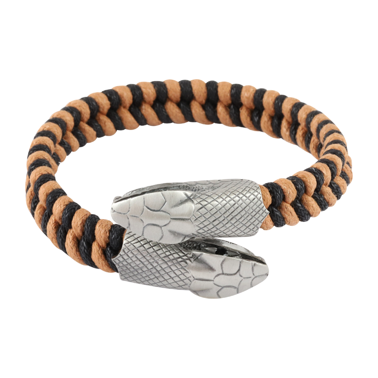 Bico手環，男士手環 雙色手工編織；雙頭蛇設計獨特魅力（3172）